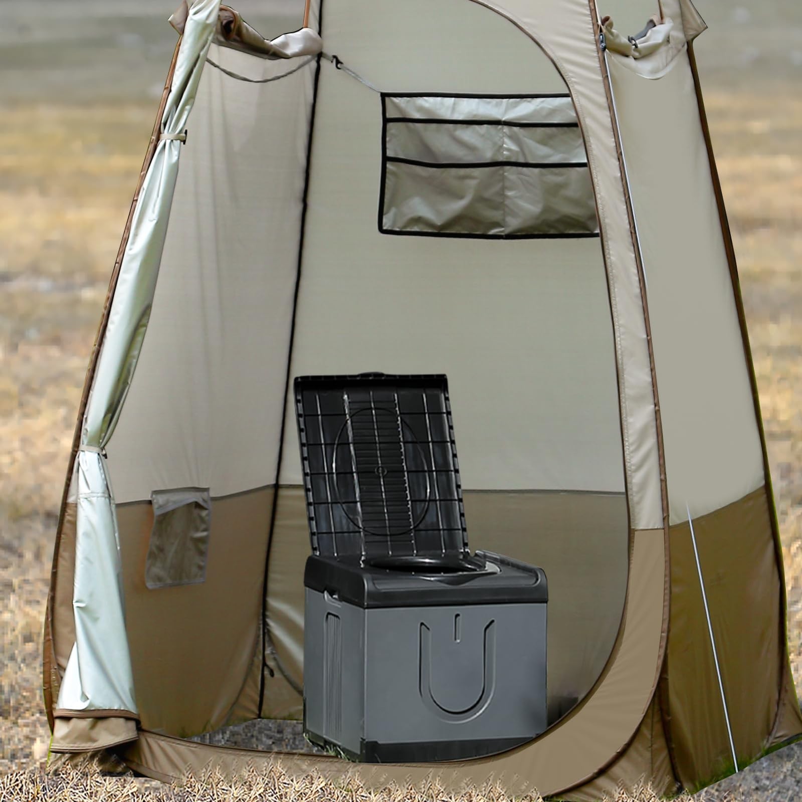 Extra Large Portable Camping Toilet – Folding Travel Potty for Adults, Outdoor U