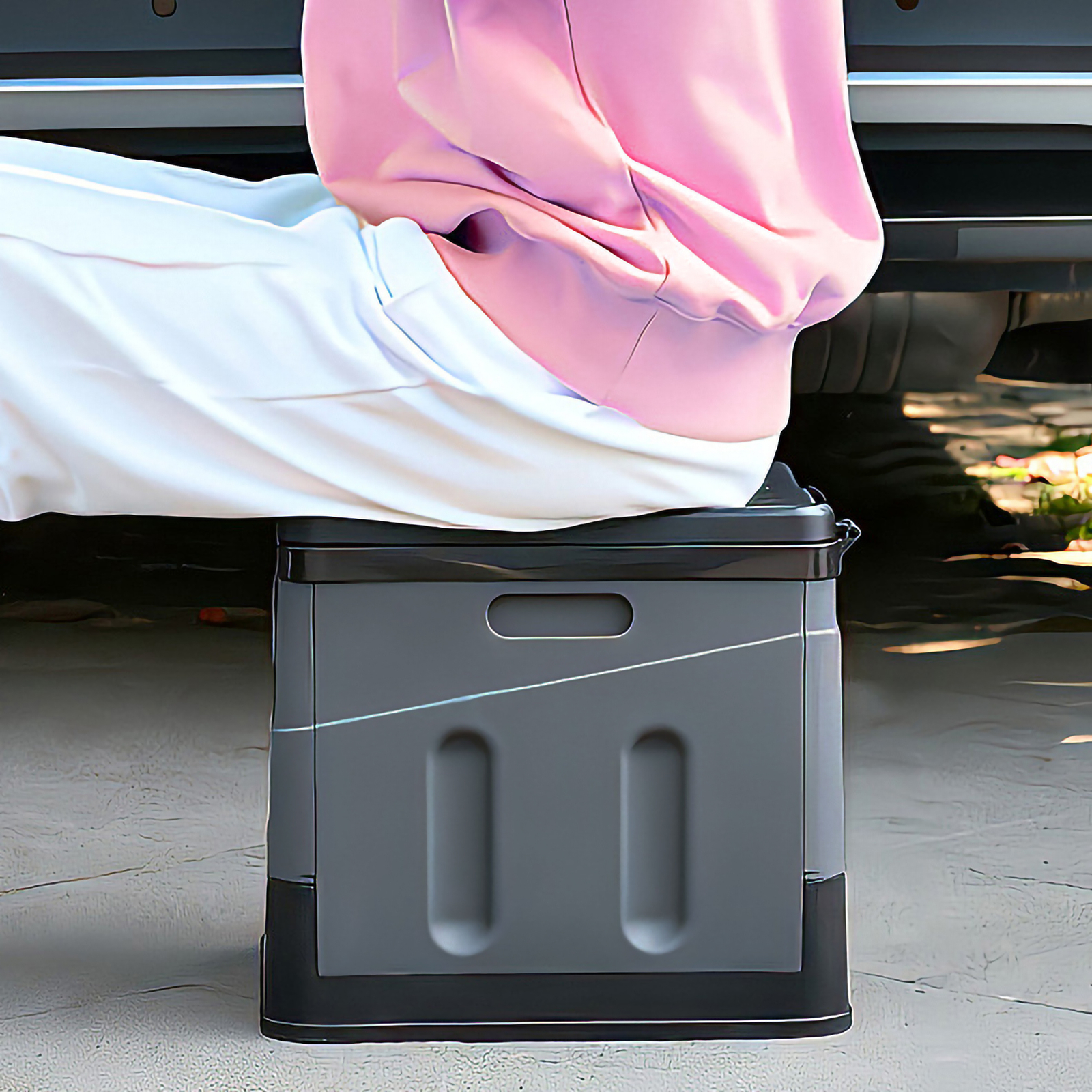 Portable Toilet Adult Foldable Camping Mobile Porta Potty Travel RV Car Van Bag