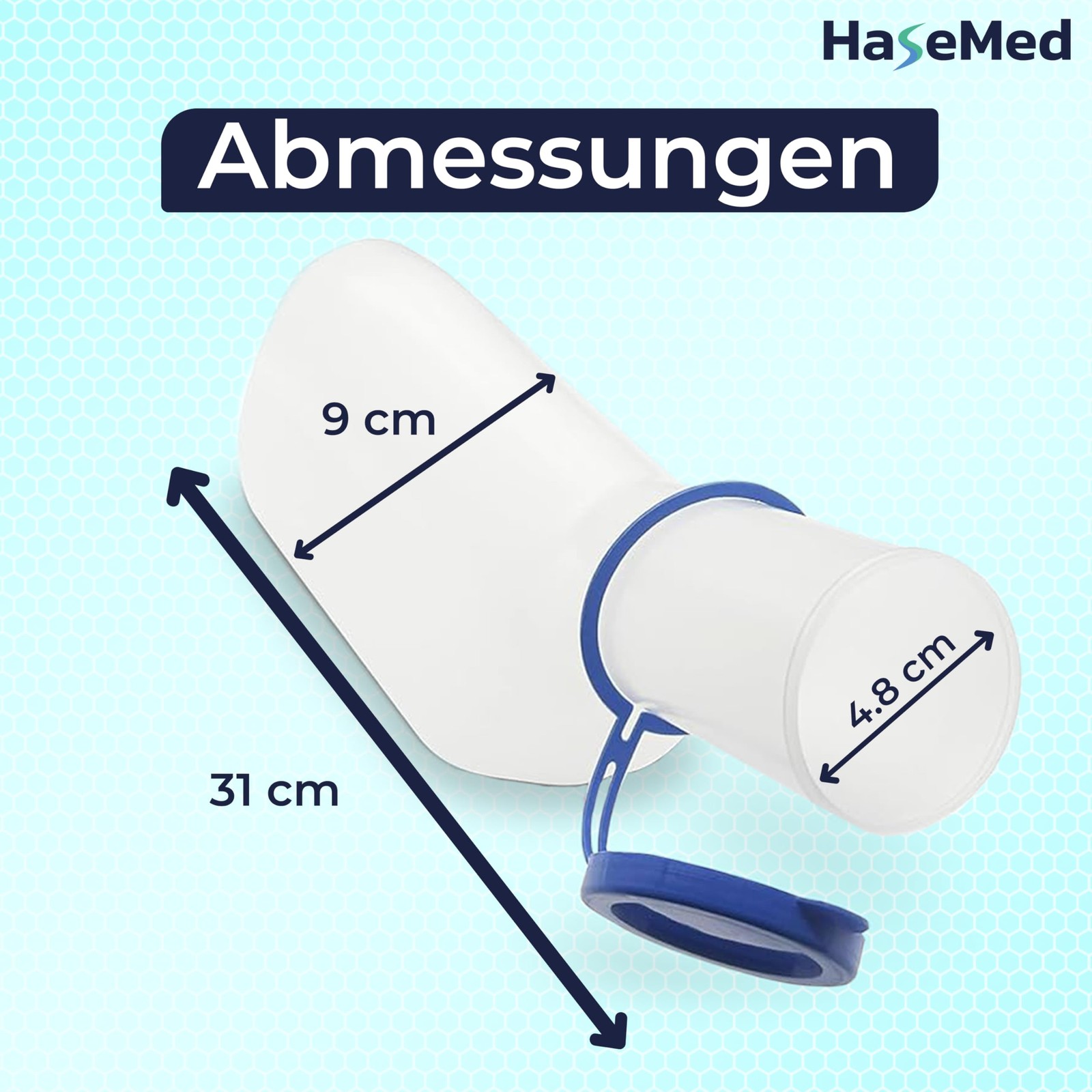 HaseMed Urine Bottle for Men 1000 ml, with Lid, 1 Pack | Autoclavable…