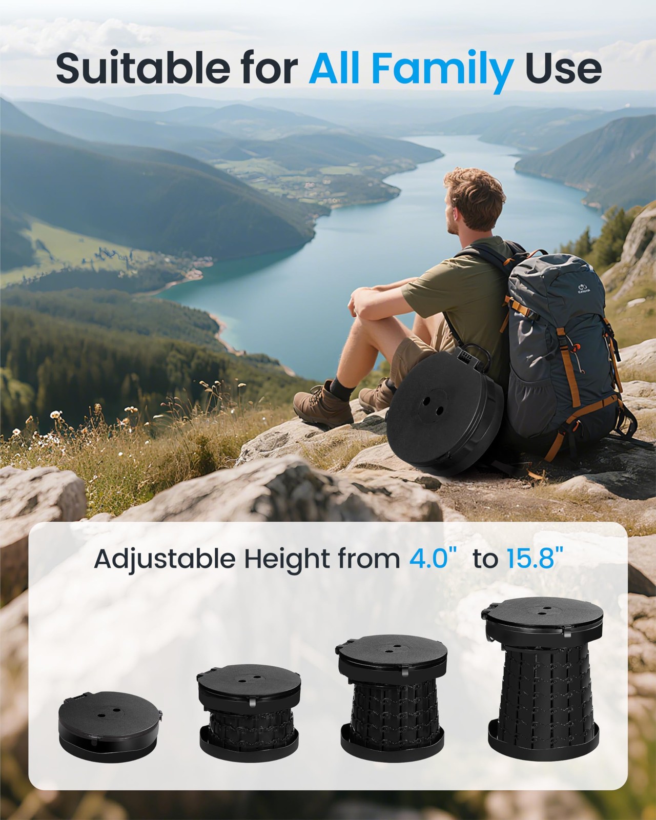 2025 New Upgrade Retractable Portable Toilet Foldable with Soft Cushion Heigh…