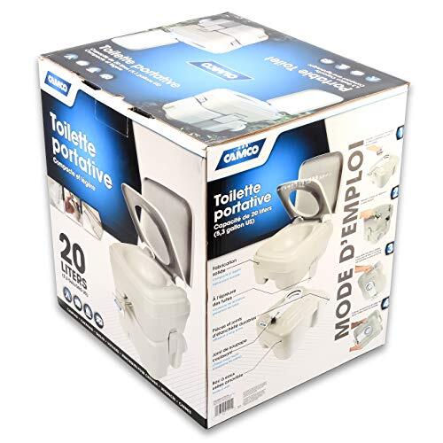 5.3 Gallon Portable Travel Toilet for Camping RV Boating with Odor Locking Tank