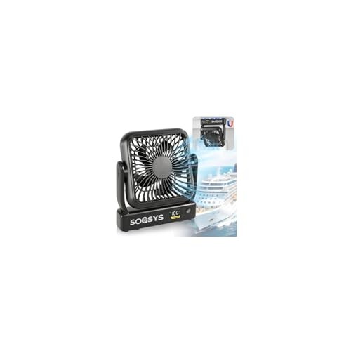 Magnetic Cruise Approved Fan, 5000mAh Ultra-Slim Cruise Fan Rechargeable, 4