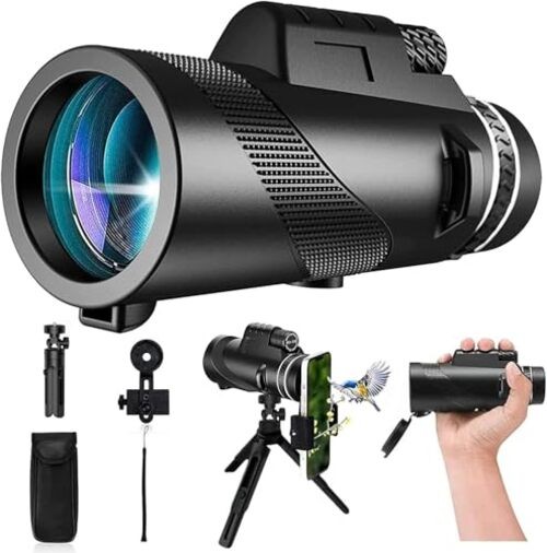 Monocular-Telescope 80×100 High Powered Monoculars High Definition for Black