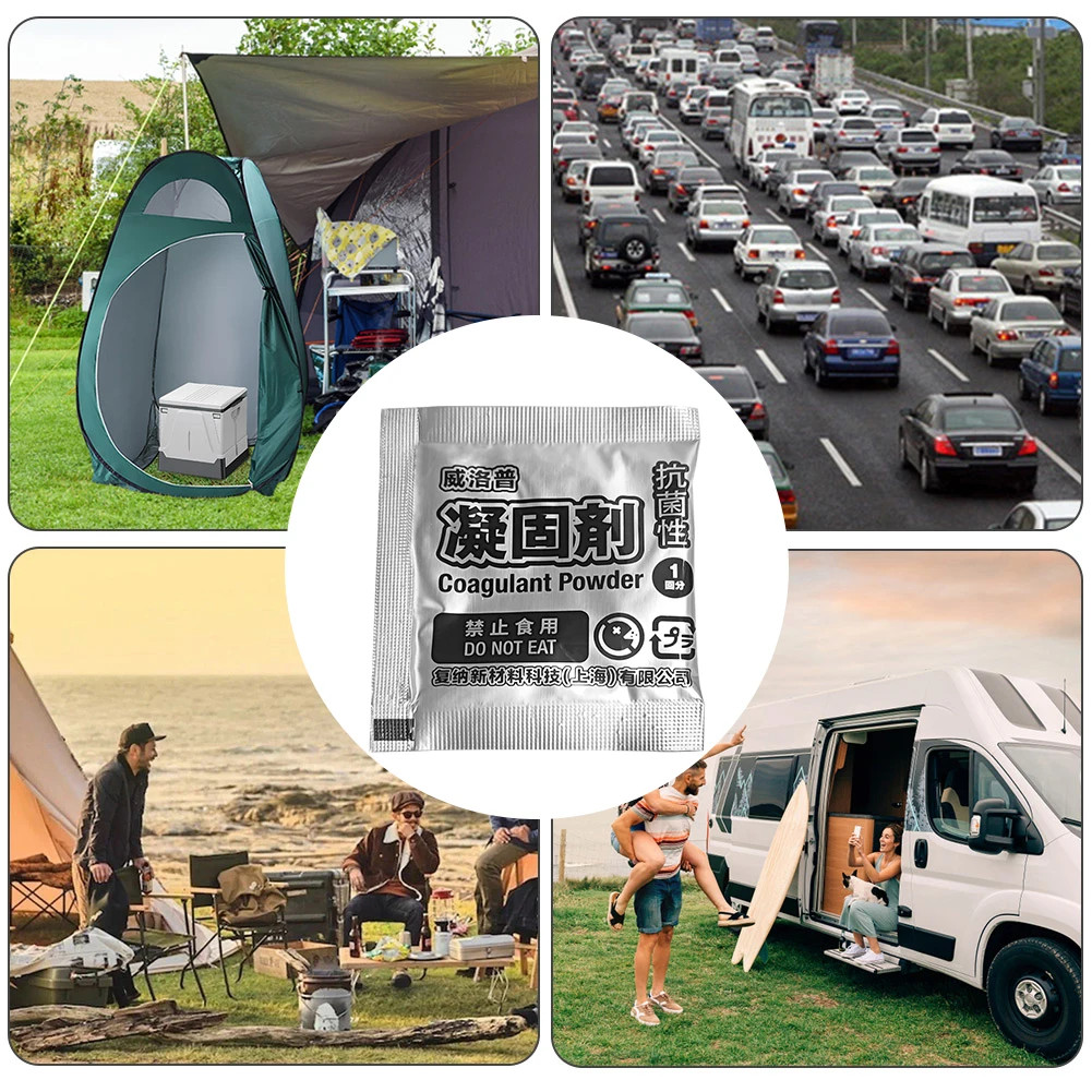 Camping Toilet Powder Liquid Waste Gelling Deodorizing Powder Eco Absorbent Gel