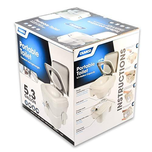 5.3 Gallon Portable Travel Toilet for Camping RV Boating with Odor Locking Tank