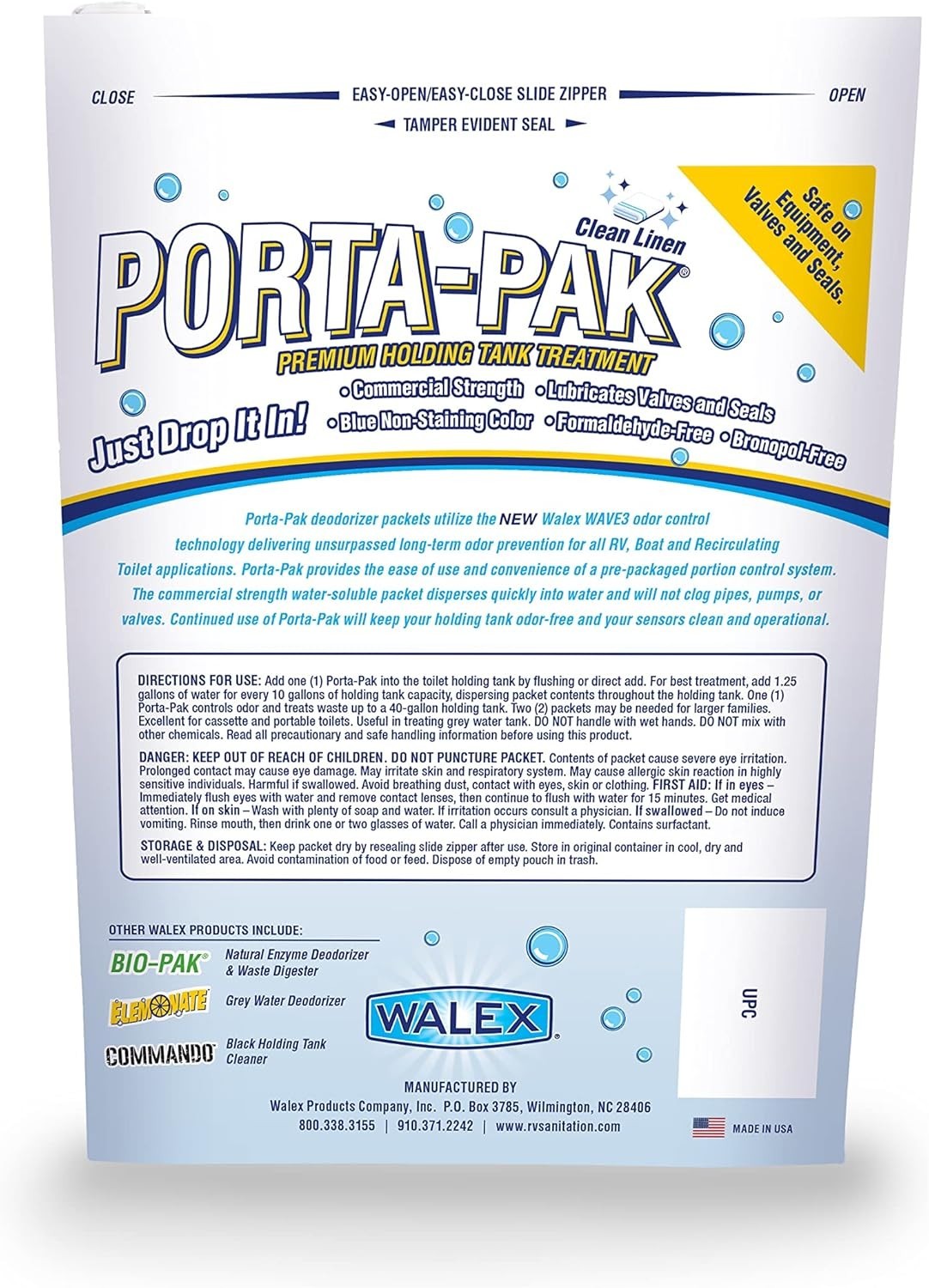 Porta-Pak RV & Marine Holding Tank Deodorizer 10 Pack – Effective Waste Break…