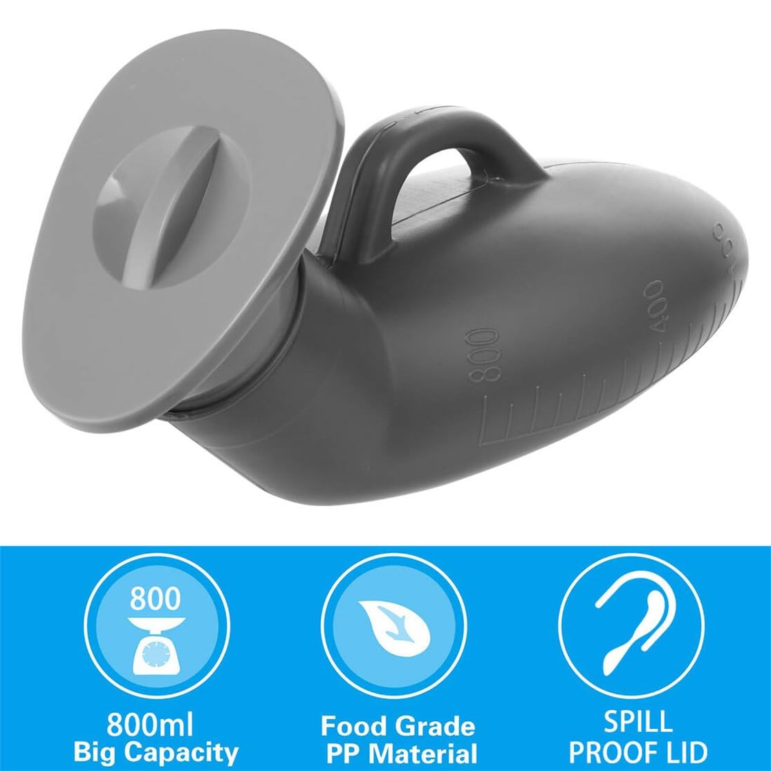 Portable Male Urinals 800ML Plastic Pee Bottles Outdoor Travel Urinals for Men