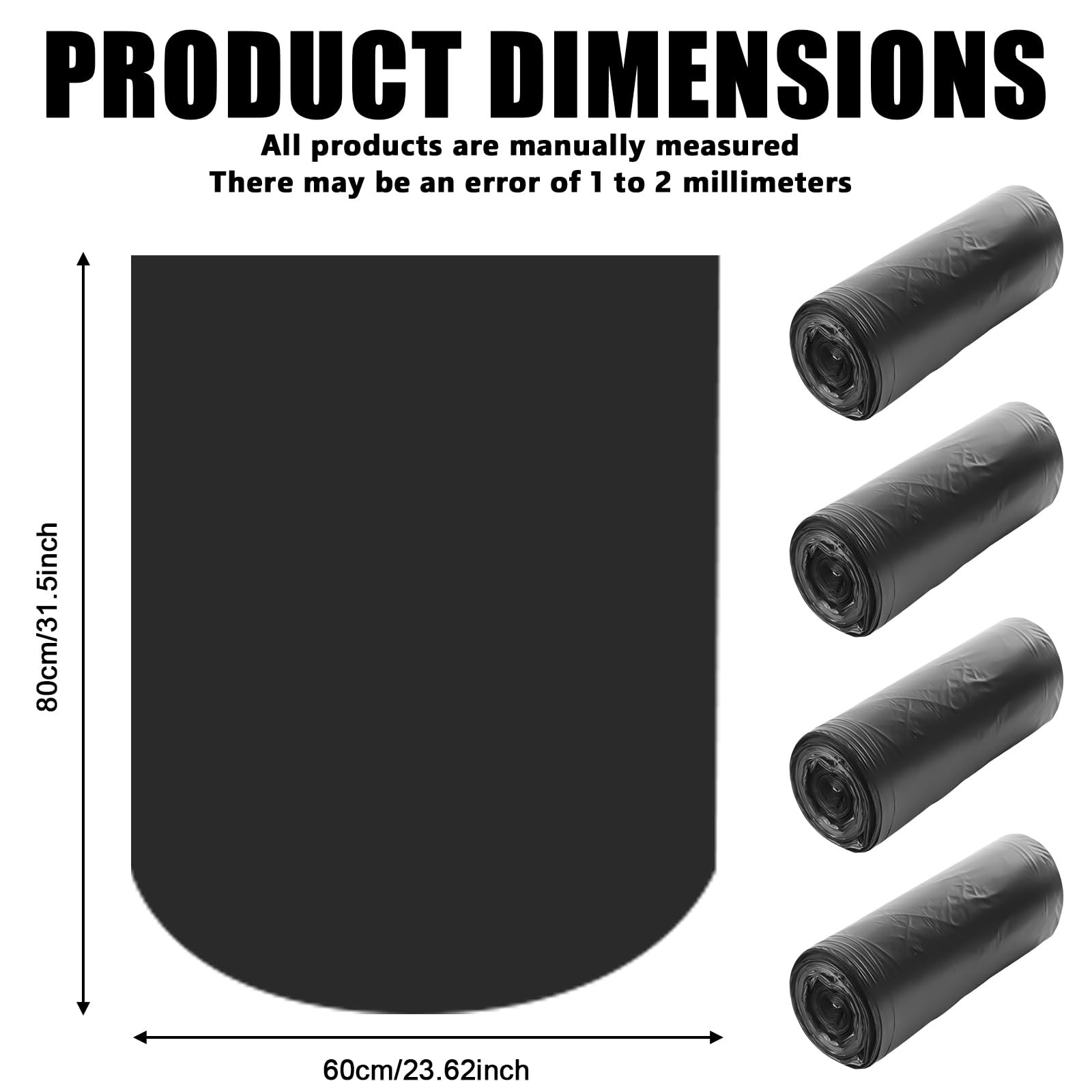 Toilet Bags Black, 100 Count 15L Biodegradable Toilet Bags, …