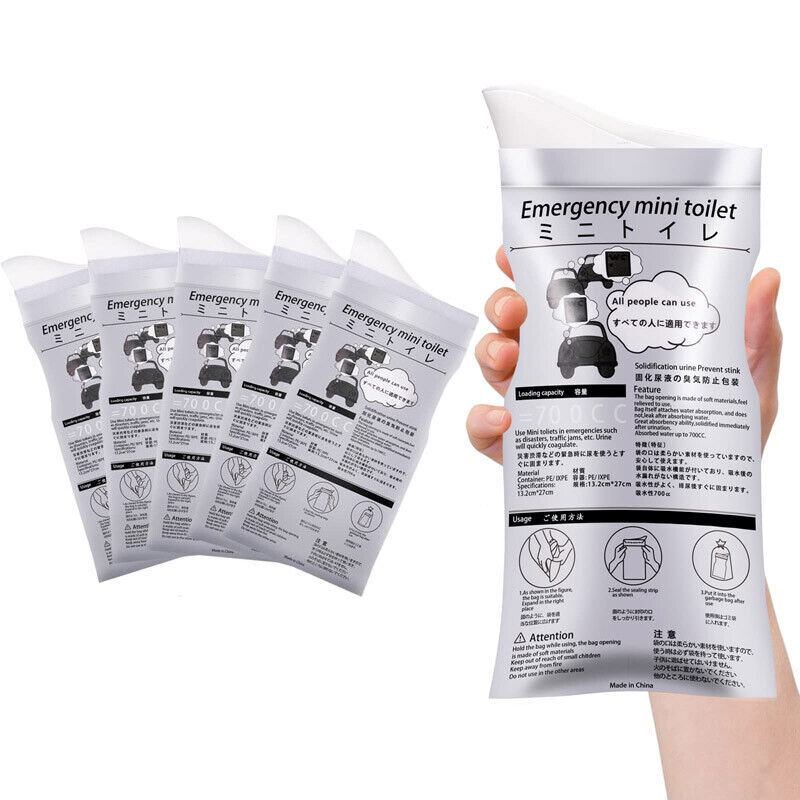 Portable Disposable Urine Bags Camping Pee Bags Travel Emergency Car Urinal Bag