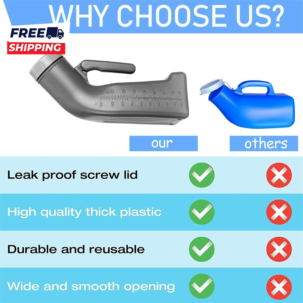 Urinals for Men Urinal Bottles Pee Bottle Camping Portable Toilet Spill Proof Ur