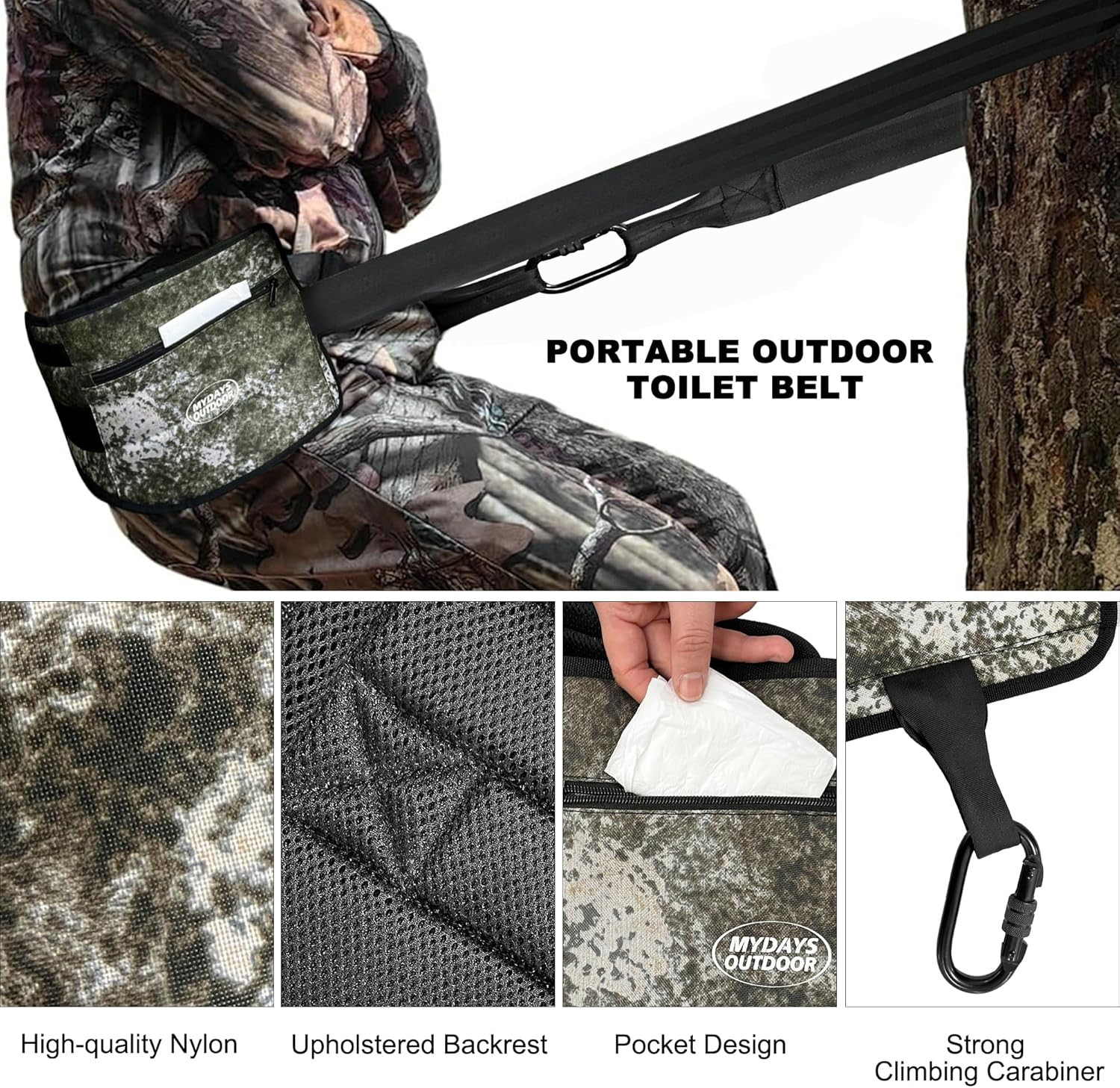 Portable Outdoor Toilet Solution for Camping, Hiking, and Fishing Activities