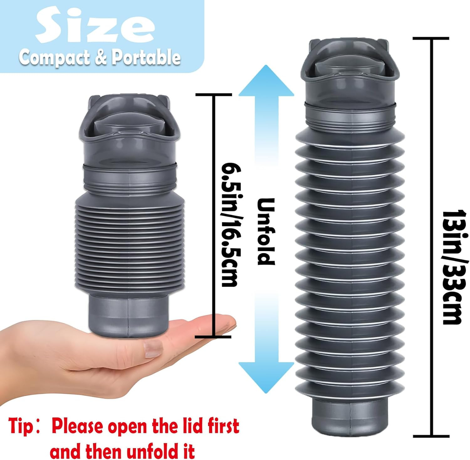 Portable Urinal for Men,Collapsible Pee Bottles for Men and Women,750 Ml,A Set o
