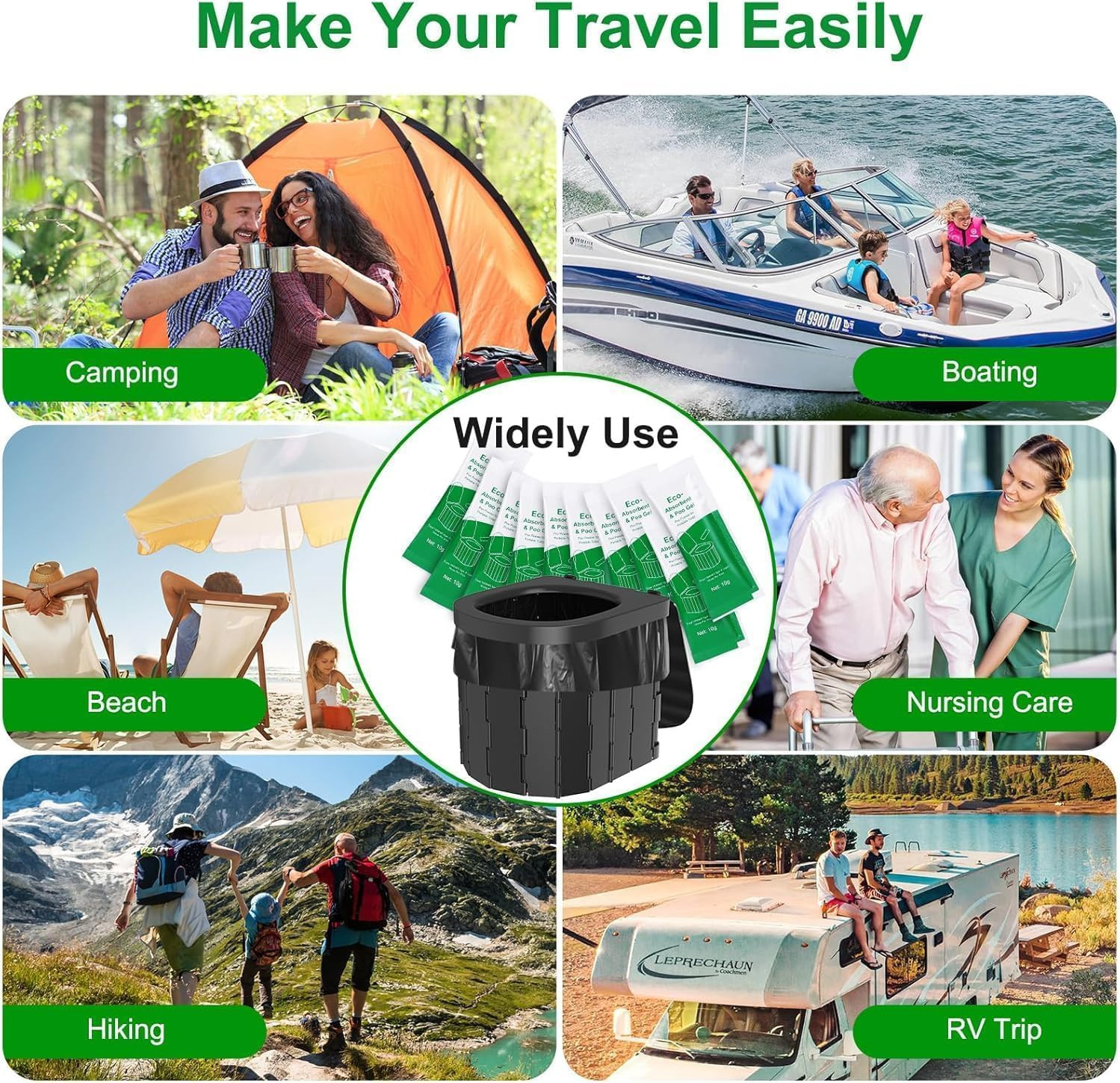 Poo Gel for Portable Toilet, Poo Gel for Camping Toilet, Poo Deodorizing Treatme