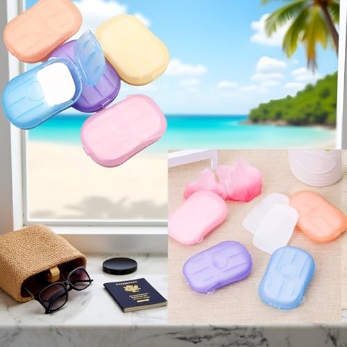 5 Boxes Colorful Disposable Soap Paper Hand Cleaner Fragrance Mini Color for