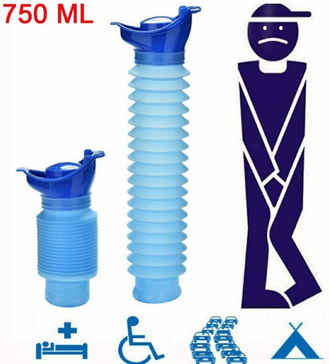 Male Female Portable Urinal Travel Camping Car Toilet Pee Bottle Emergency Kit