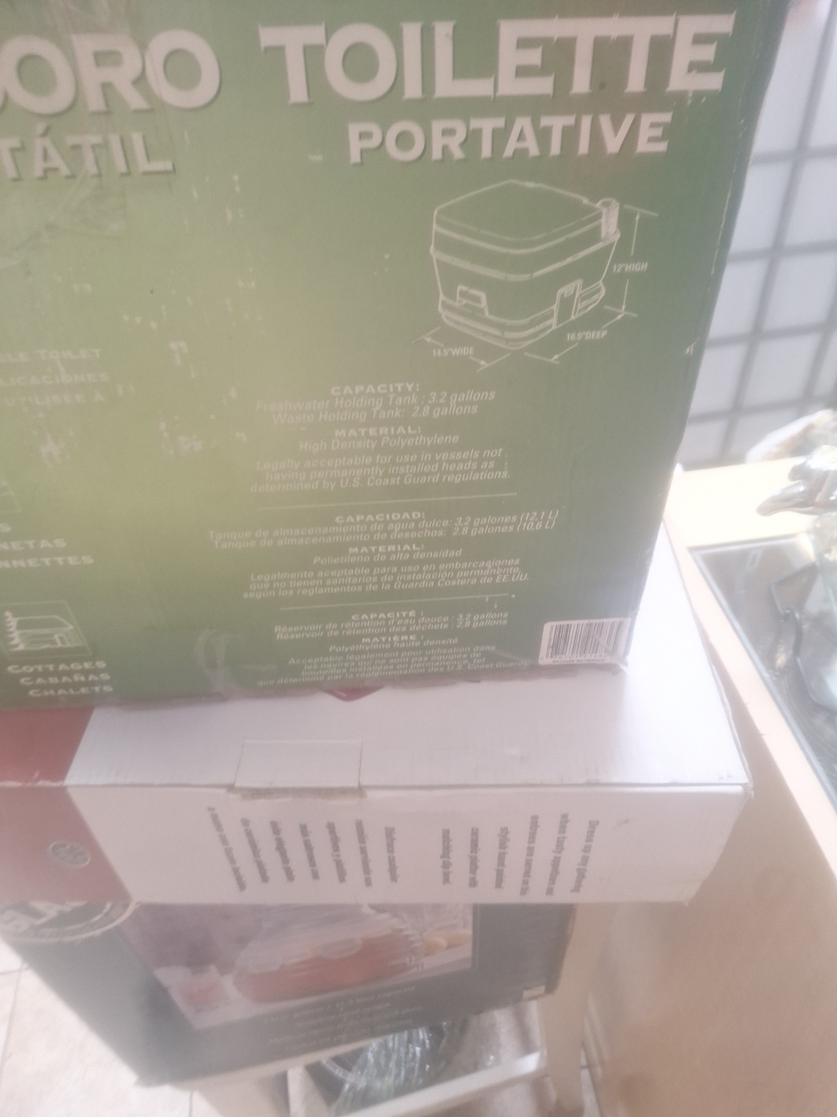 Coleman Portable Flush Toilet 3.2 Gallon Camping Gear 827-802T
