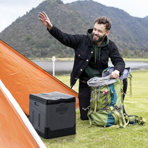 Portable Camping Toilet, Foldable Toilet for Adults, Porta Potty with Thick
