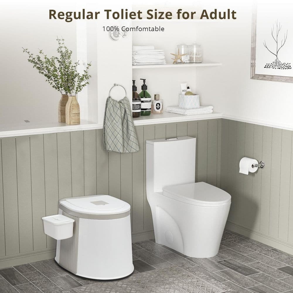 Portable Toilet – Commode with 5 Gallon Bucket Inner – Lightweight Camping RV