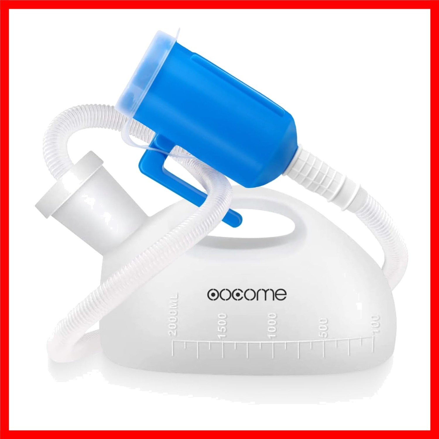 Portable Male Urinal Bottle – Spill-Proof, Reusable, 2000ml, Long Tube for Tr…