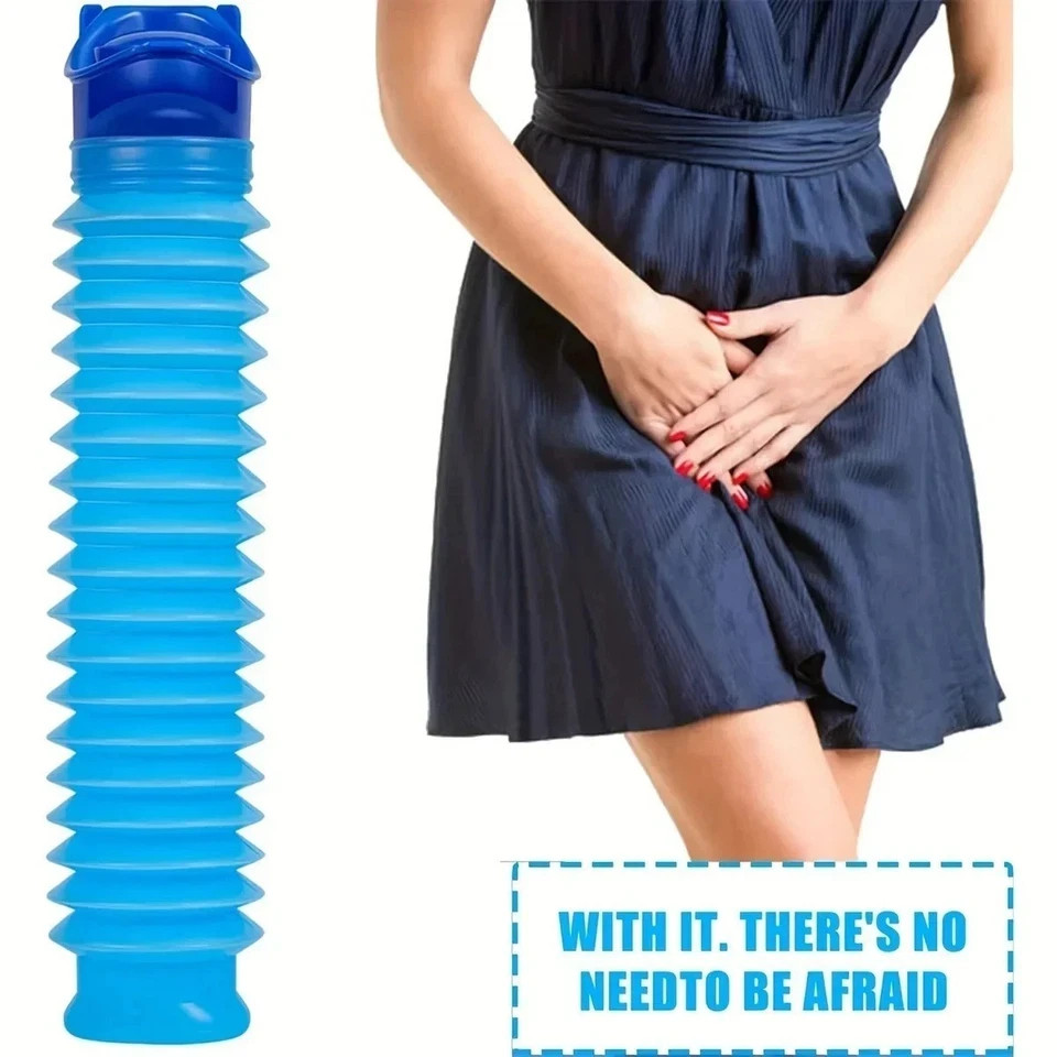 Portable Urinal Bottle 2 Pack 750ml Leakproof Car Travel Pee Bottle Blue – USA