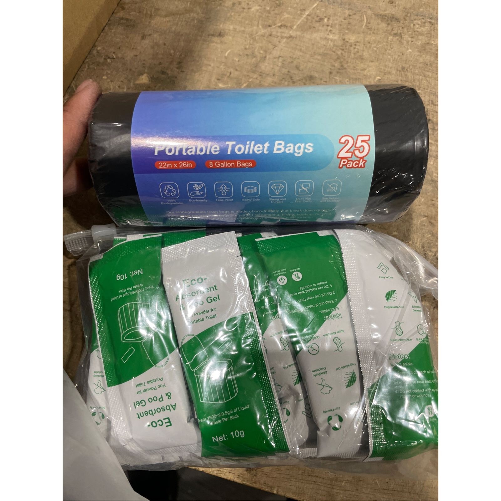 25 Portable Camping Toilet Bags, Biodegradable 25PCS 25 Count (Pack of 1)