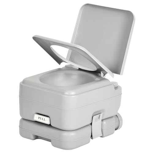 3.17 Gallon Portable Toilet for Camping, RV Travel Potty 3.2Gal-Standard Gray