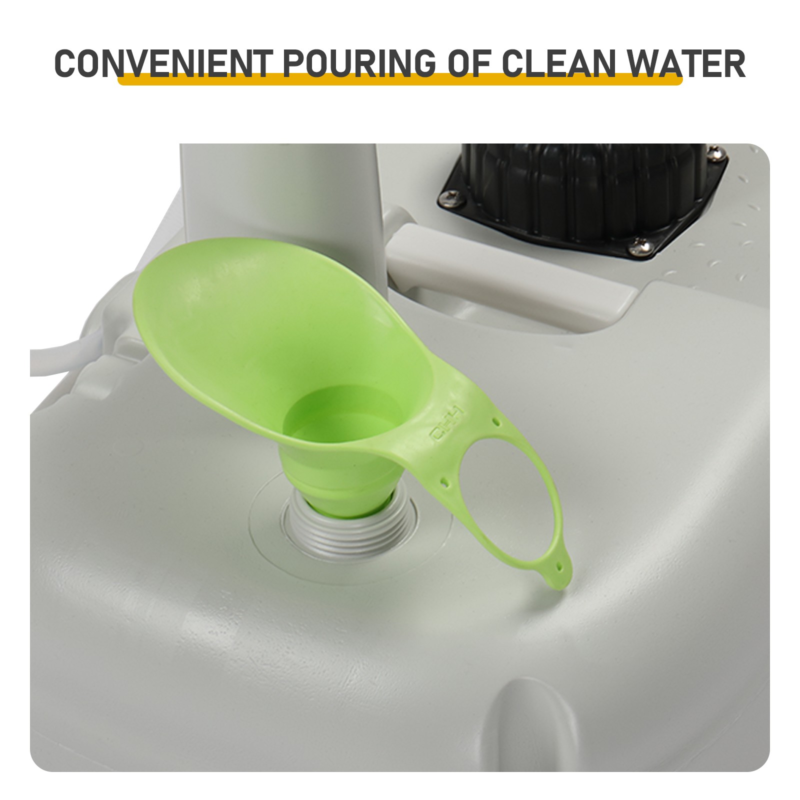 5 Gallon Portable Toilet Outdoor Hand Wash Sink Station RV Camping HDPE Combo