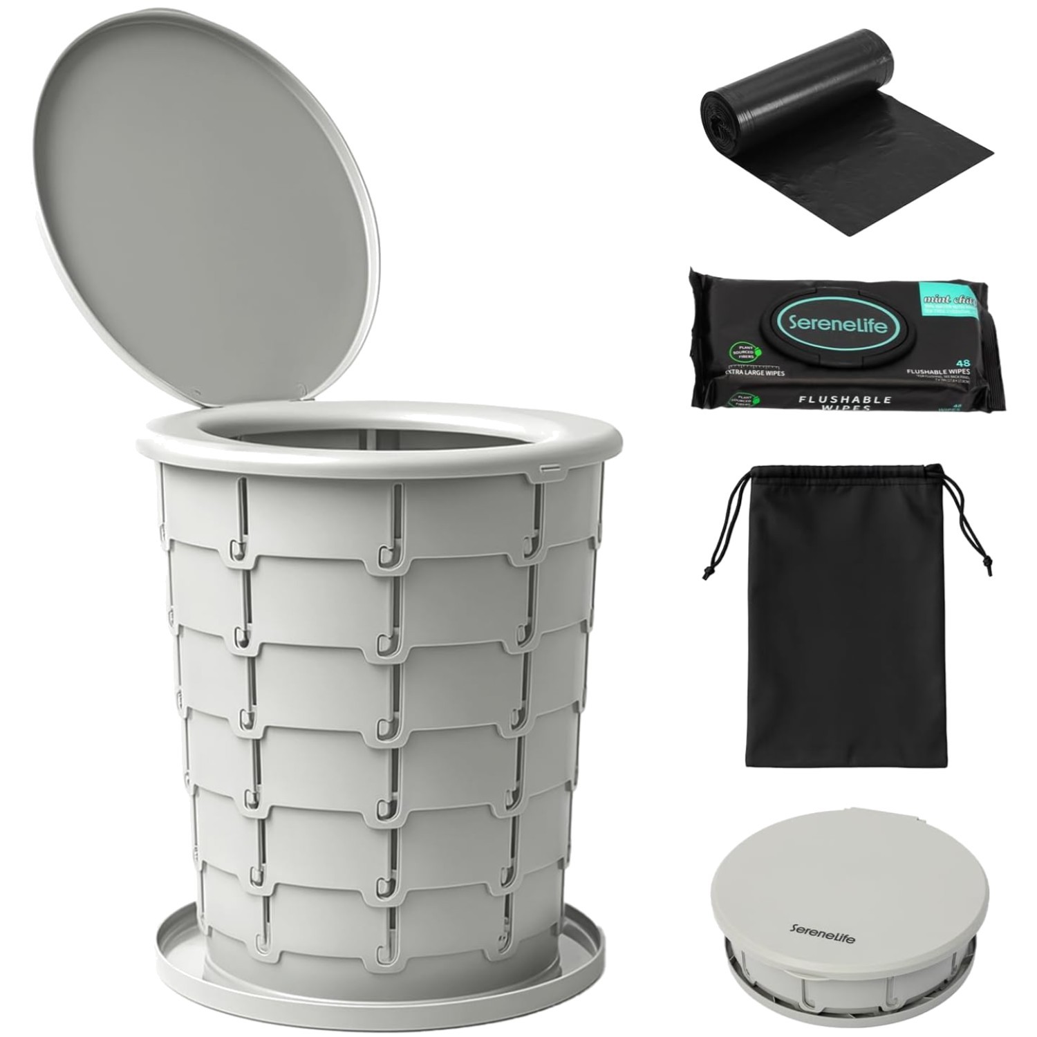 Heavy-Duty Portable Toilet Seat, 331 lbs Capacity