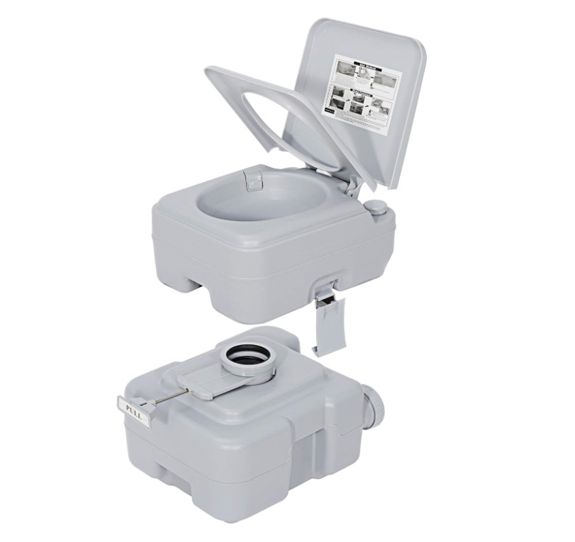 Portable Toilet 6.6 Gallon 20L Flush Travel Camping Outdoor Indoor Commode Potty