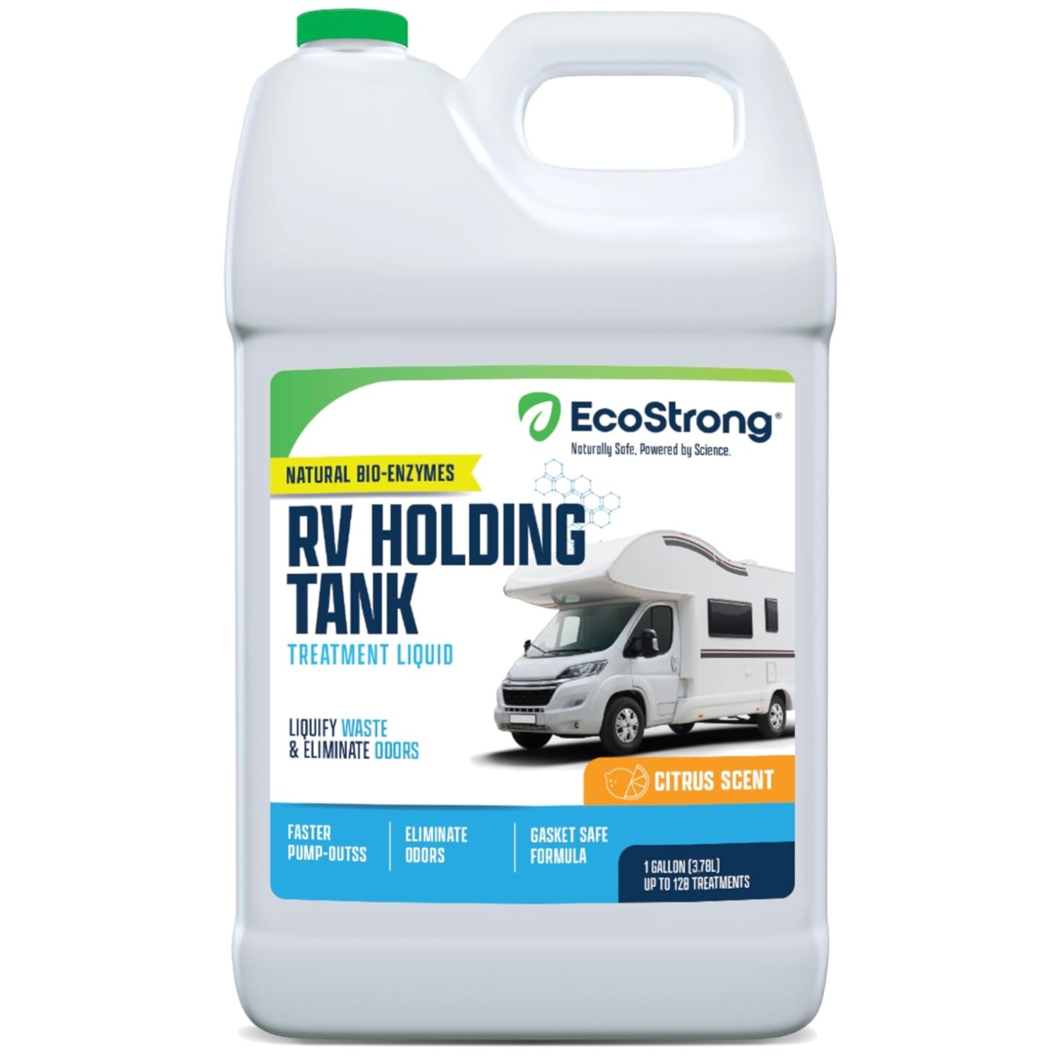 -Enzymatic RV Toilet Treatment – Citrus Scent, 128 oz