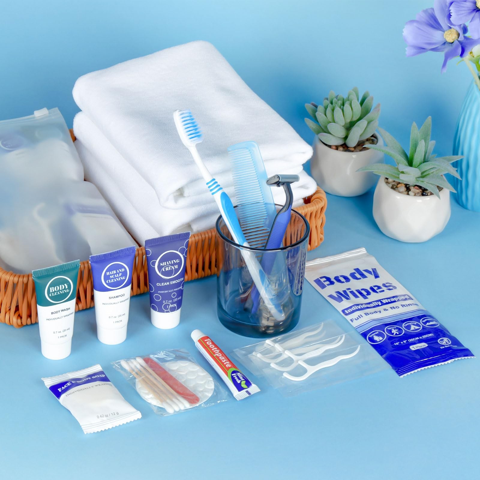 Travel Hygiene Kit Personal Toiletries Bulk, Disposable Homeless Care Package…