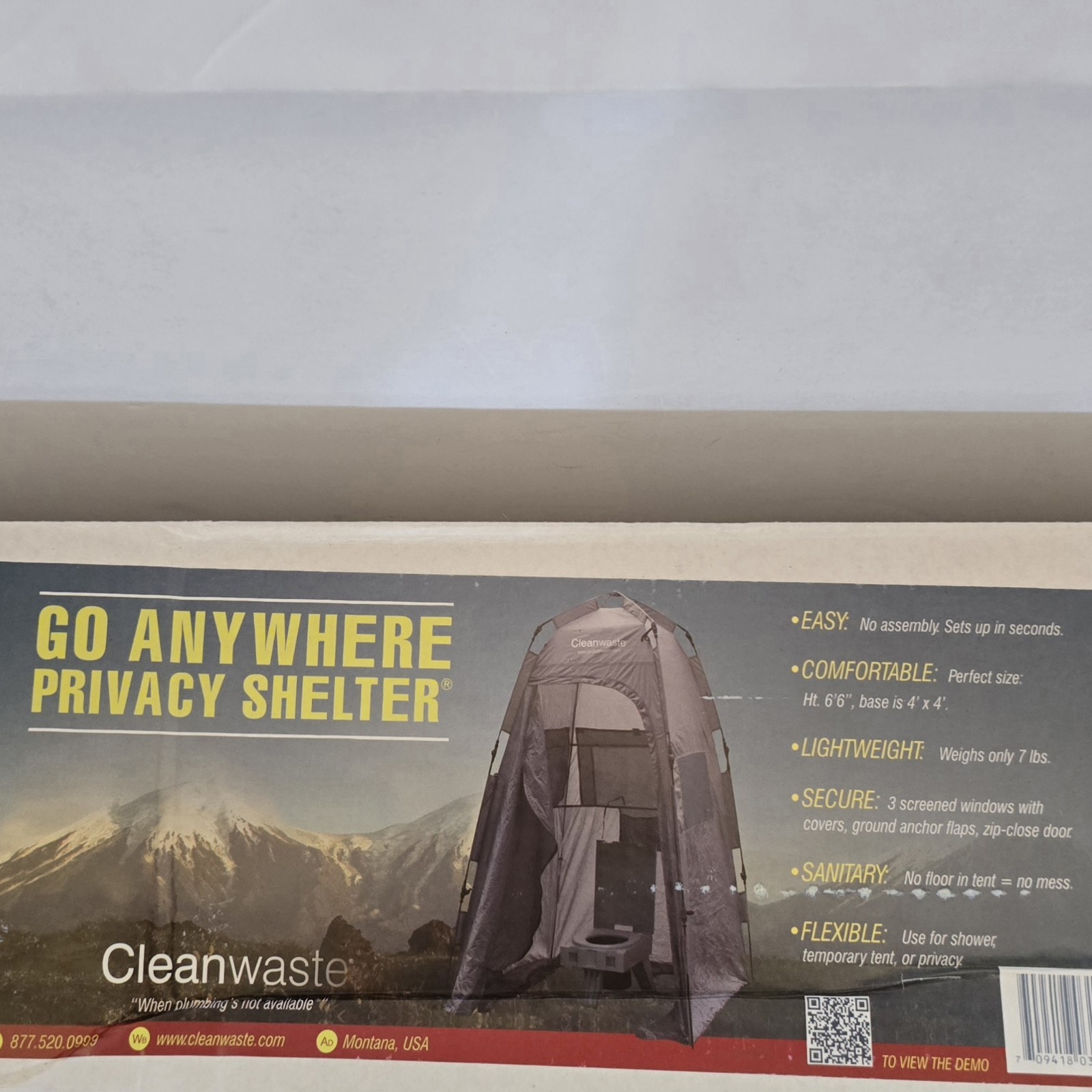 Cleanwaste Portable Dry Toilet System With Privacy Tent