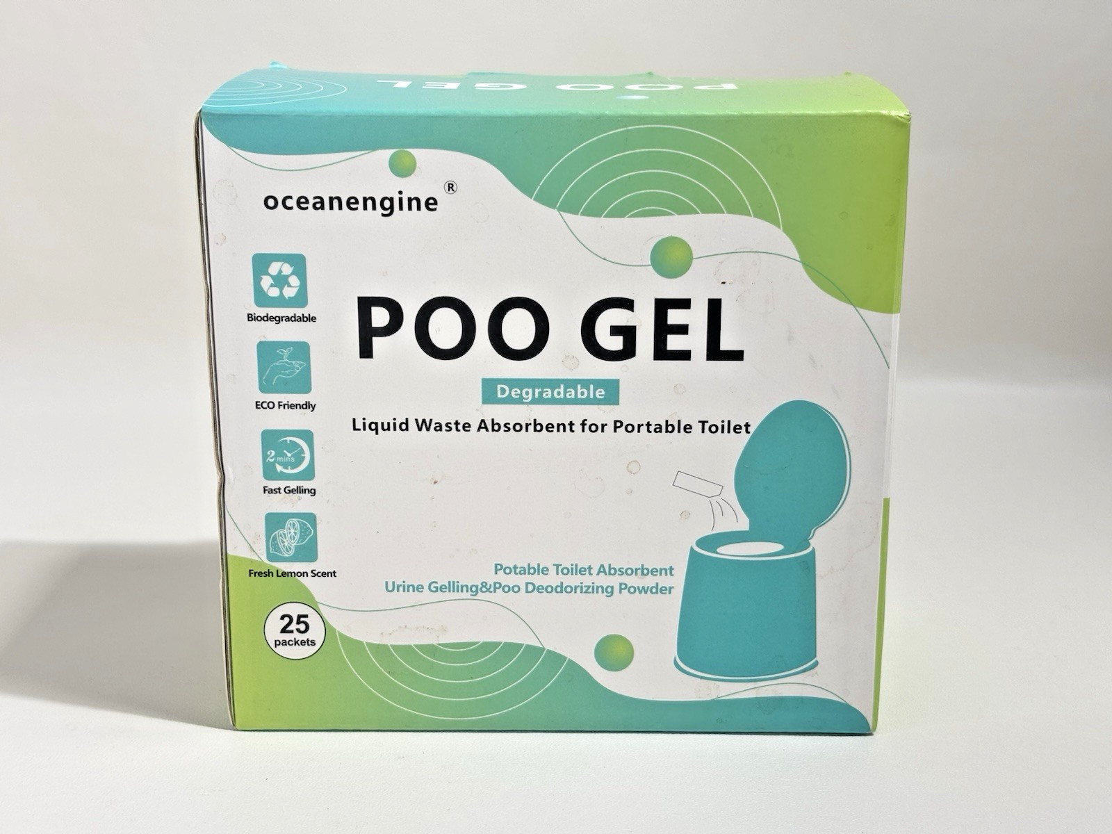 25 Packets Poo Gel for Portable Toilet, Camping Toilet Powder Oceanengine