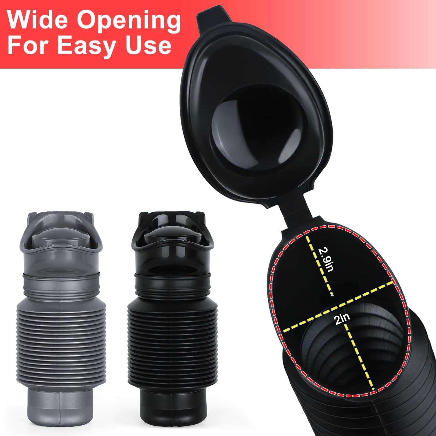Portable Urinal for Men & Women – 750ml Leakproof Emergency Pee Bottle with Bags