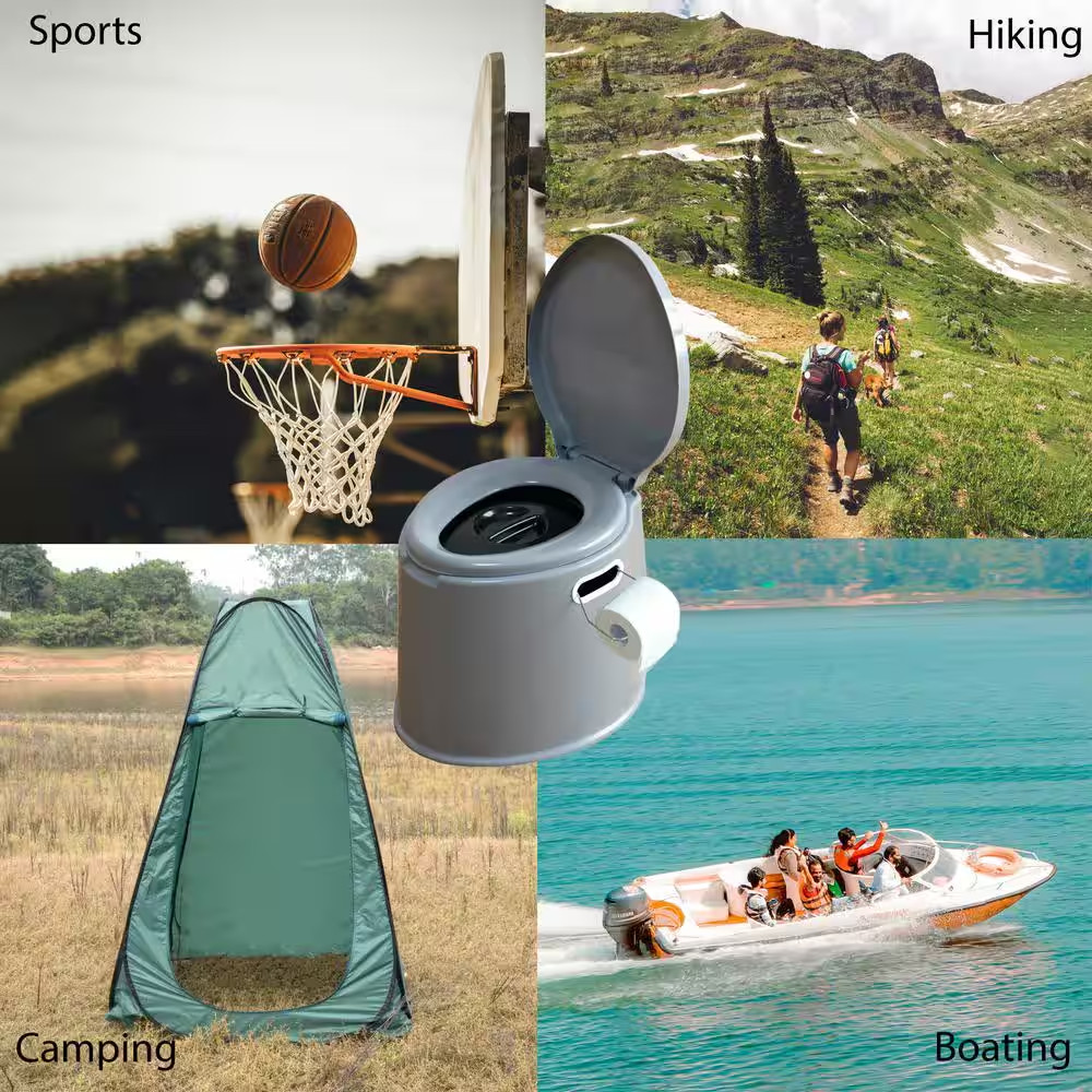 Portable Travel Toilet for Camping and Hiking with Travel Bag Non-Electric Water