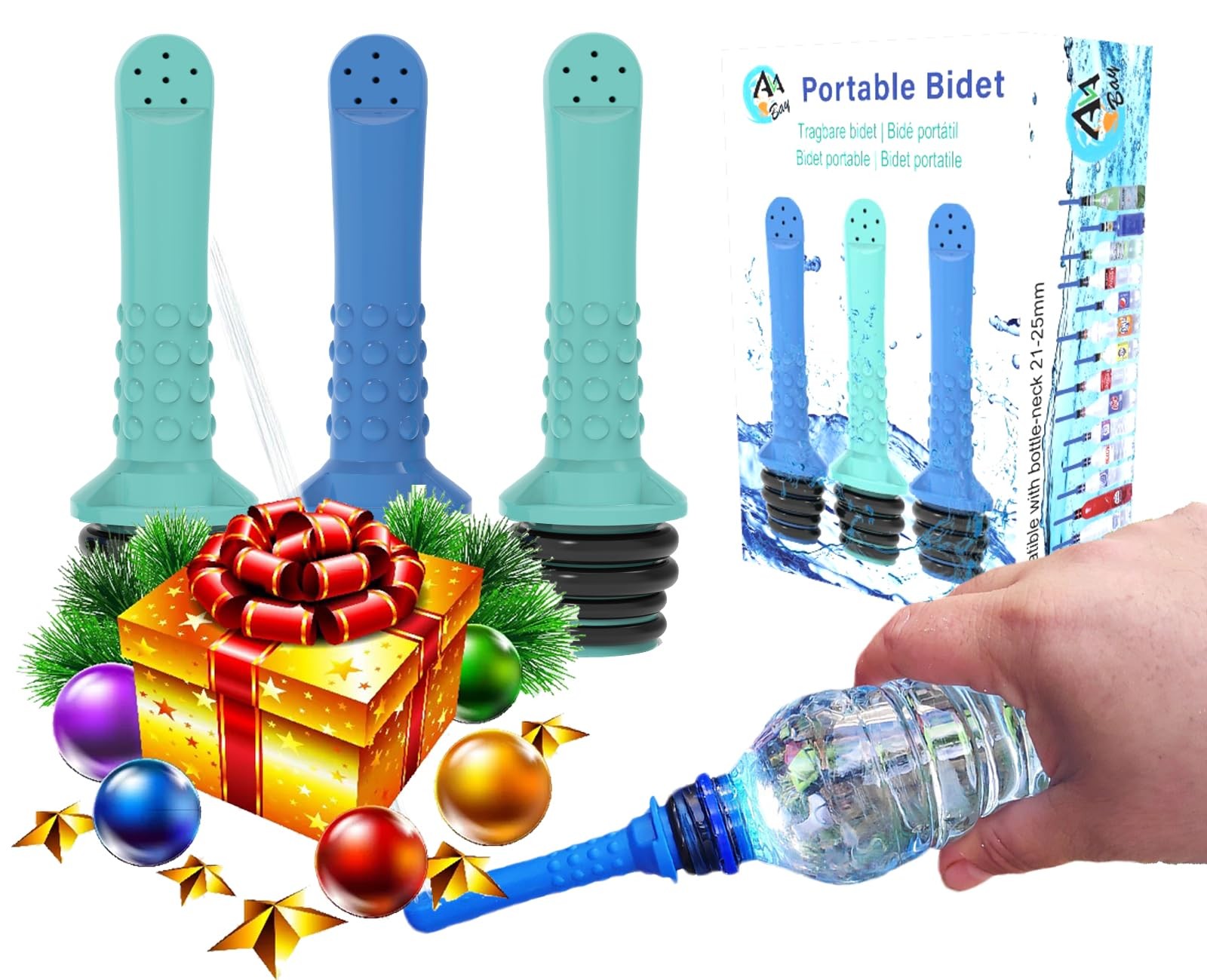 AVAbay 3pcs Portable Travel Bidet I Easy-to-use Portable Bidet I Compatible w…