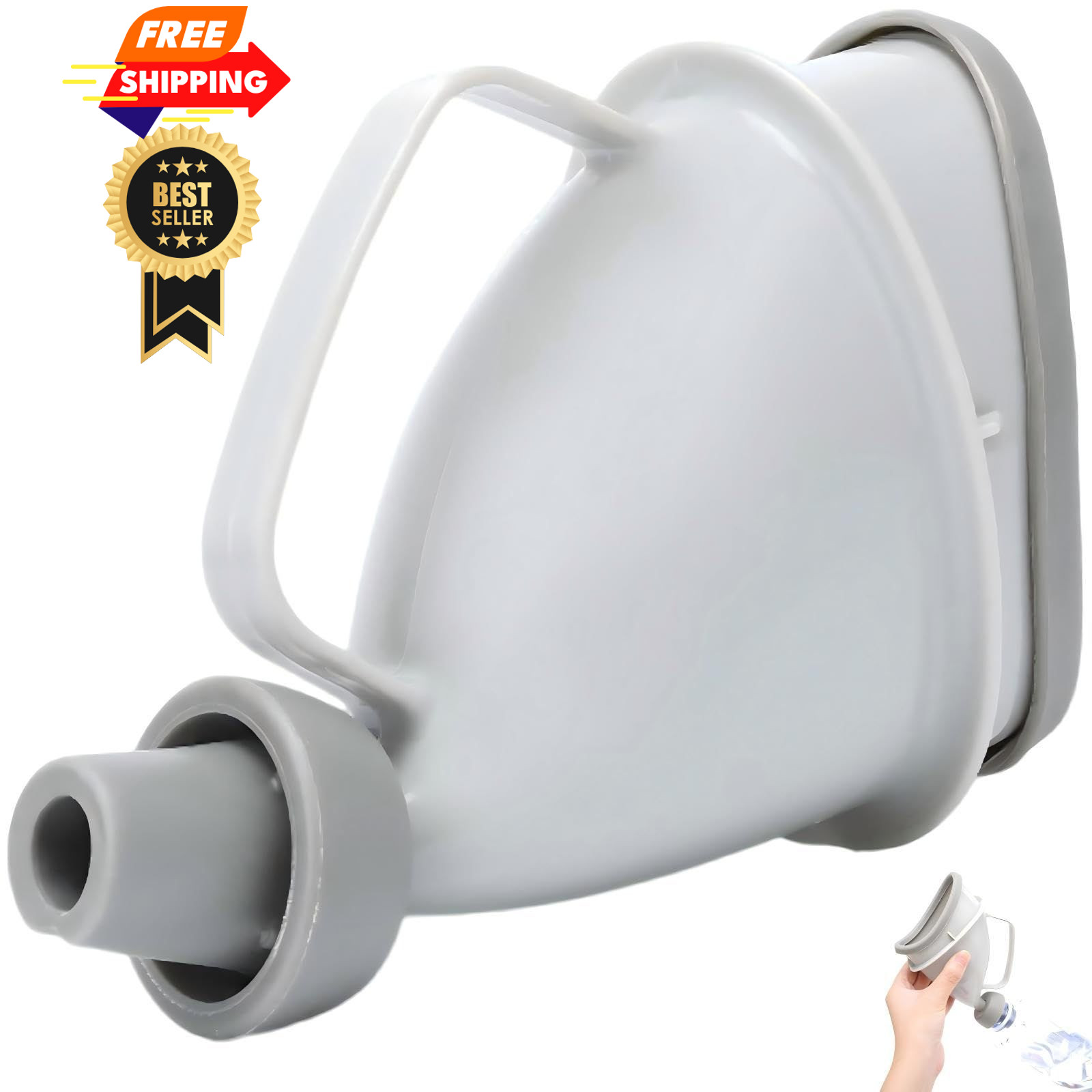 KINTEGOOD Portable Urination Device, Unisex Travel Emergency Large, Gray