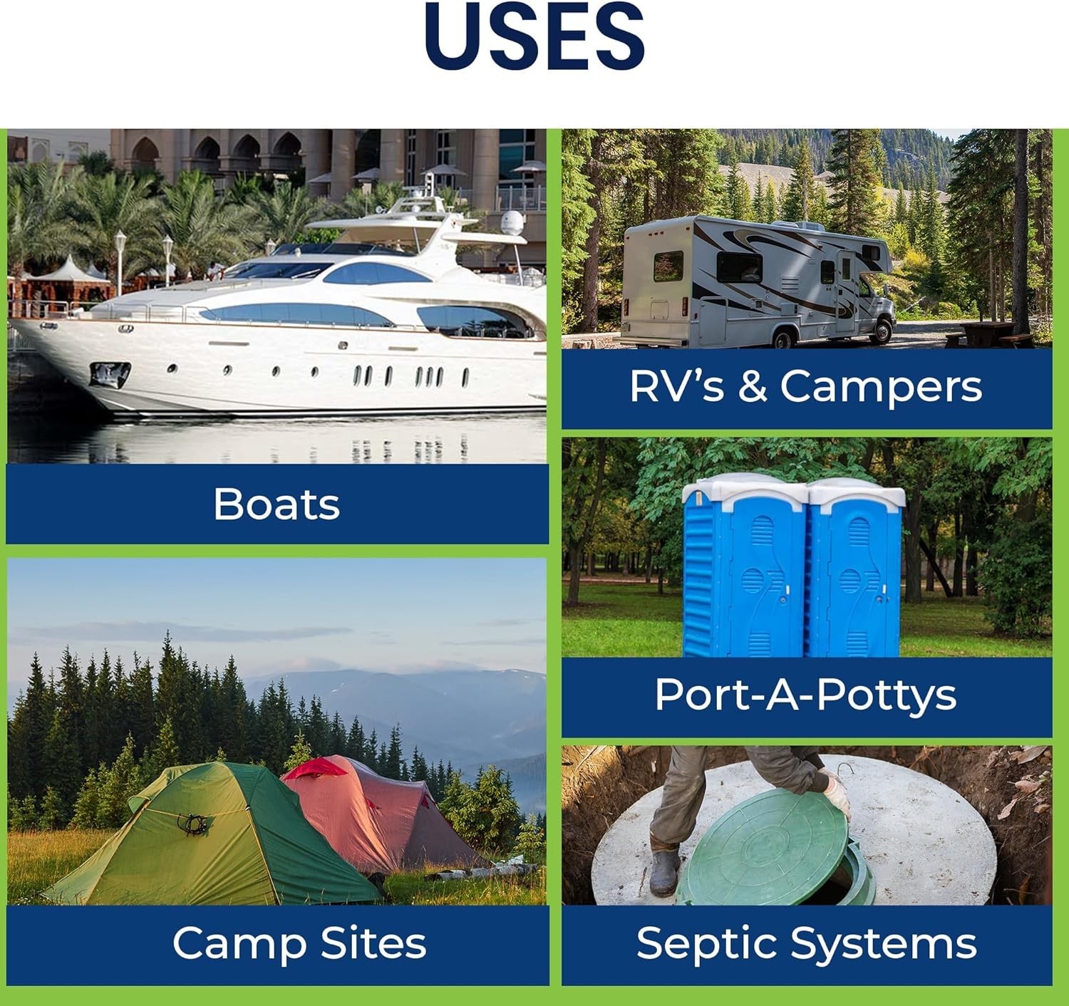 Septic Tank Safe Toilet Tissue for Campers and RVs Biodegradable Marine Toile…