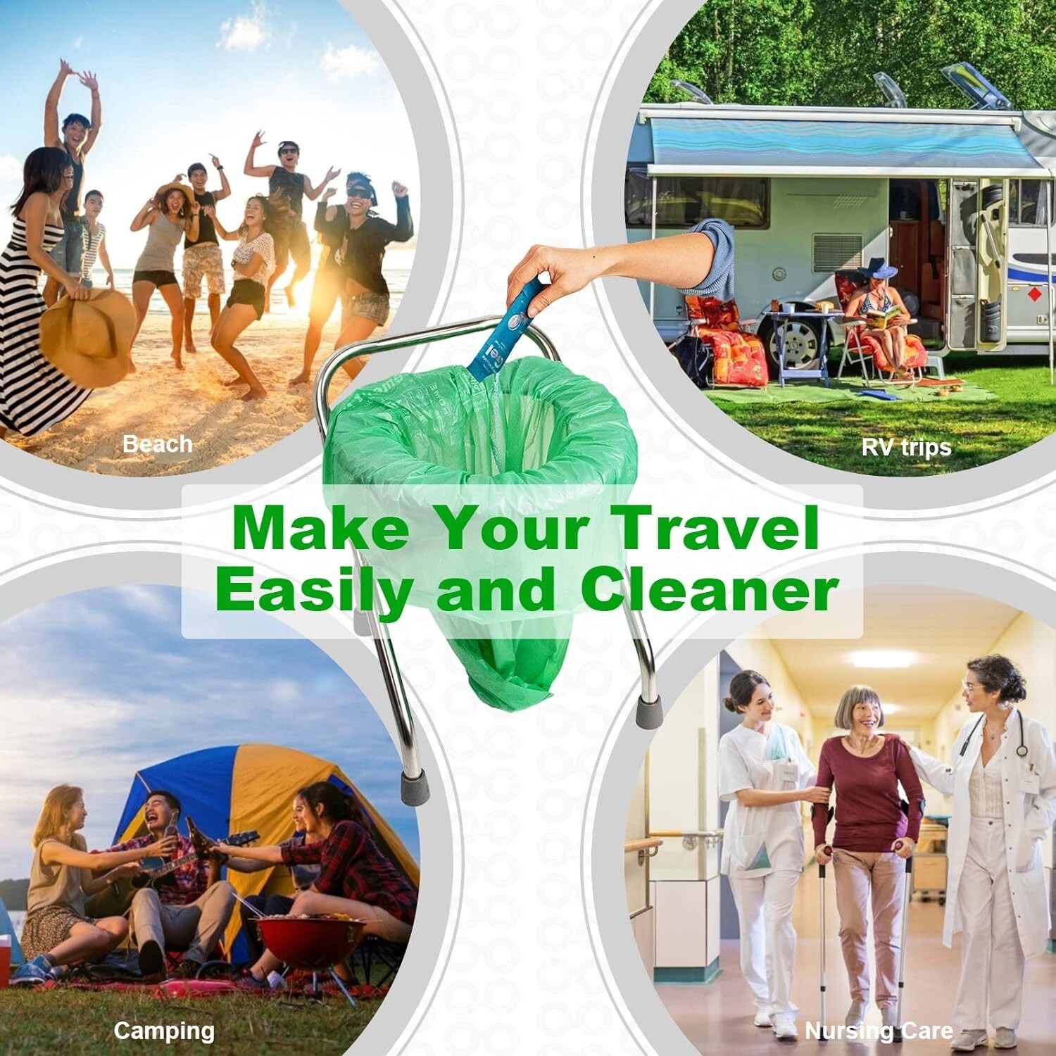 Degradable Gel Portable Camping Toilet Powder – 20 pcs, Waste Treatment