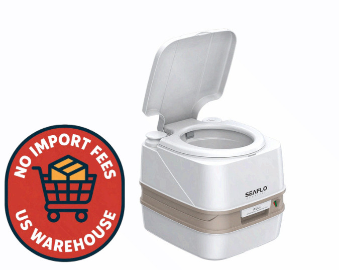 SEAFLO SFPT-12-03 3.2 Gallon Premium Portable Travel Toilet – 12L White