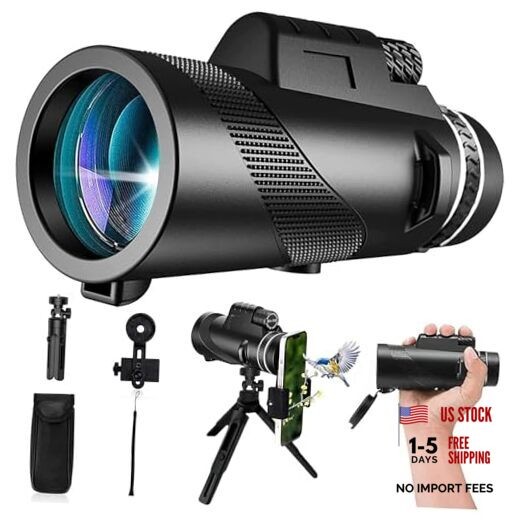 Monocular-Telescope 80×100 High Powered Monoculars High Definition for Black