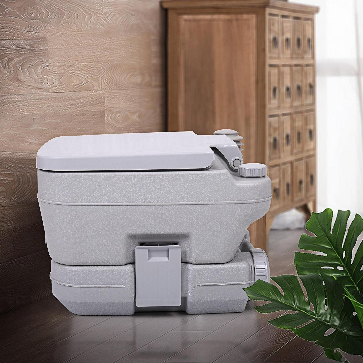 2.6 Gallon Camping Toilet Outdoor Porta Potty for RV Travel Camping Boating