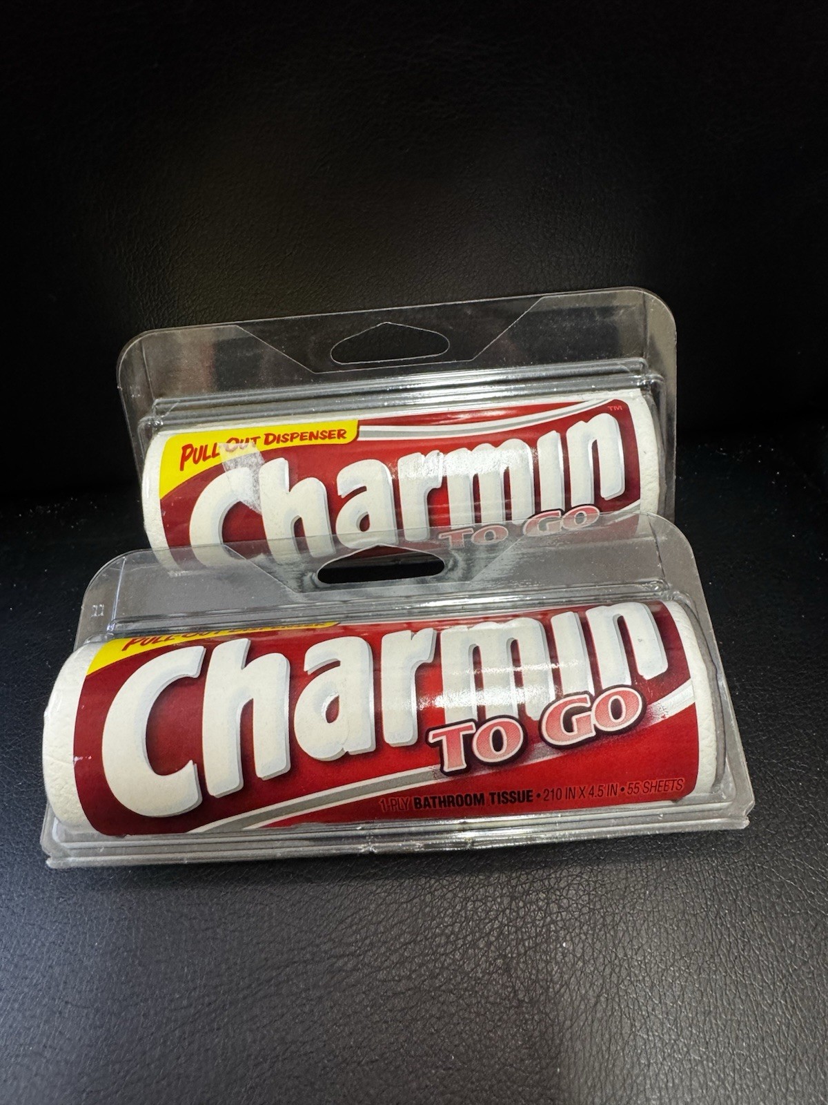 2 Pack Of Vtg Charmin To Go Toilet Paper Bath Tissue Travel Sheets 2002 NEW