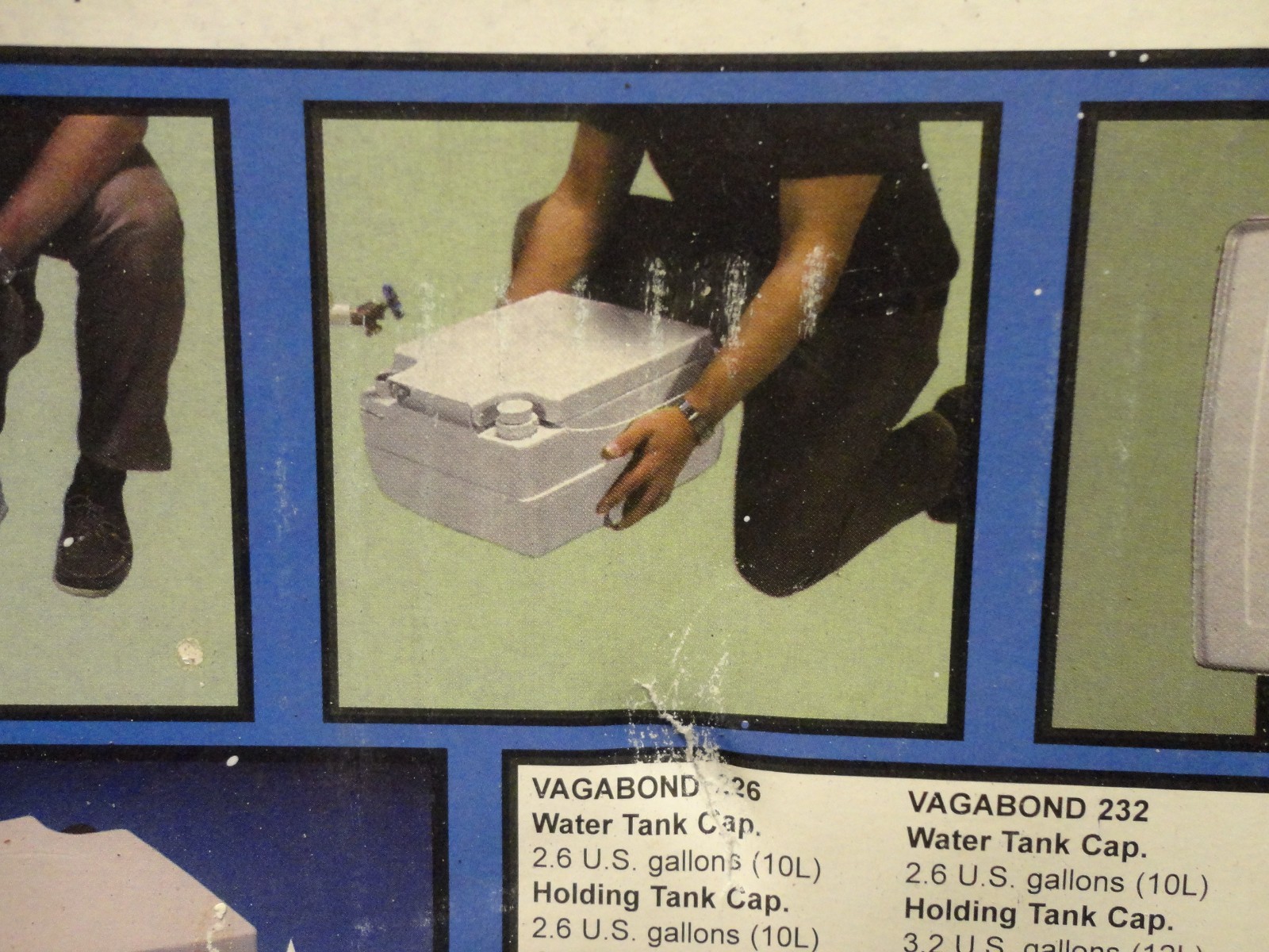 VAGABOND 249 3.7 Gallon Capacity Portable Toilet for RV Camping or Trailer NEW