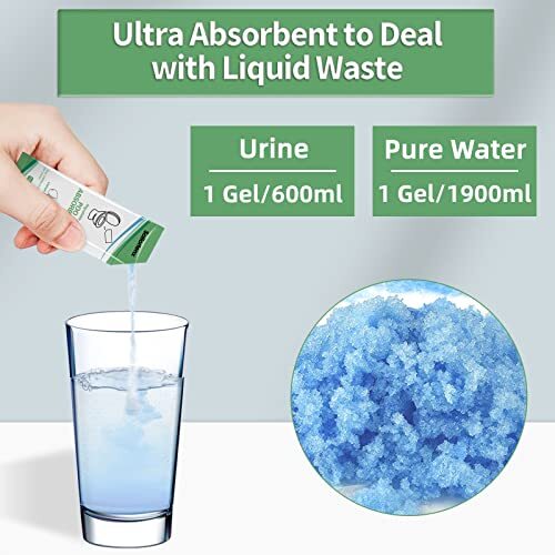 15 Pcs Poo Absorbent for Portable Toilet,Camping Toilet Chemicals,Eco Degradable