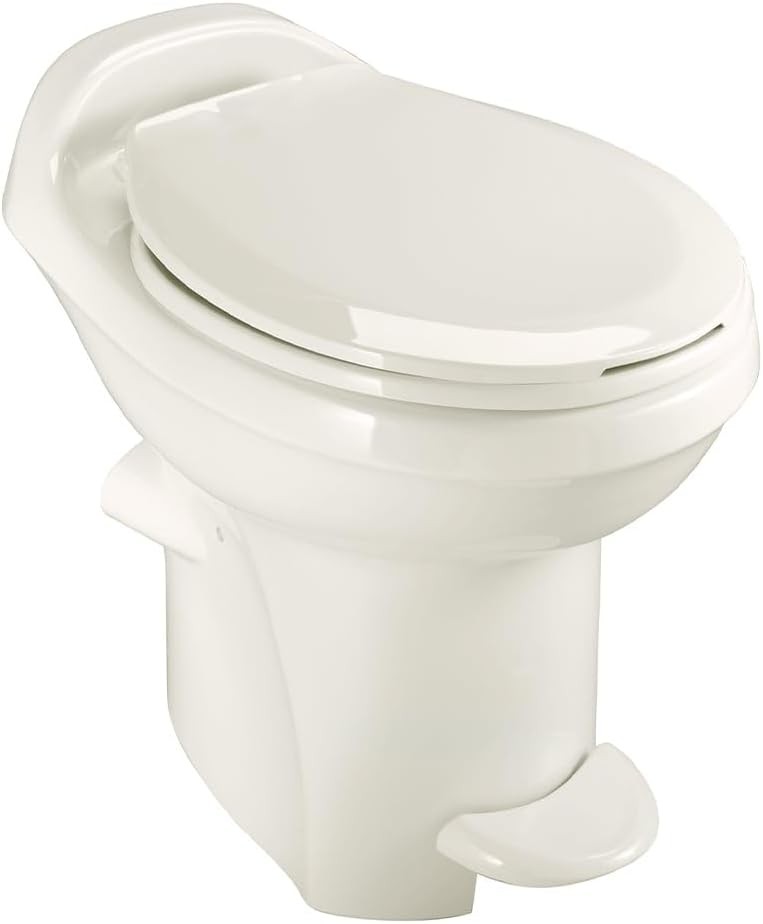 Aqua-Magic Style Plus High Profile Gravity RV Toilet W/ Ceramic Bowl Bone
