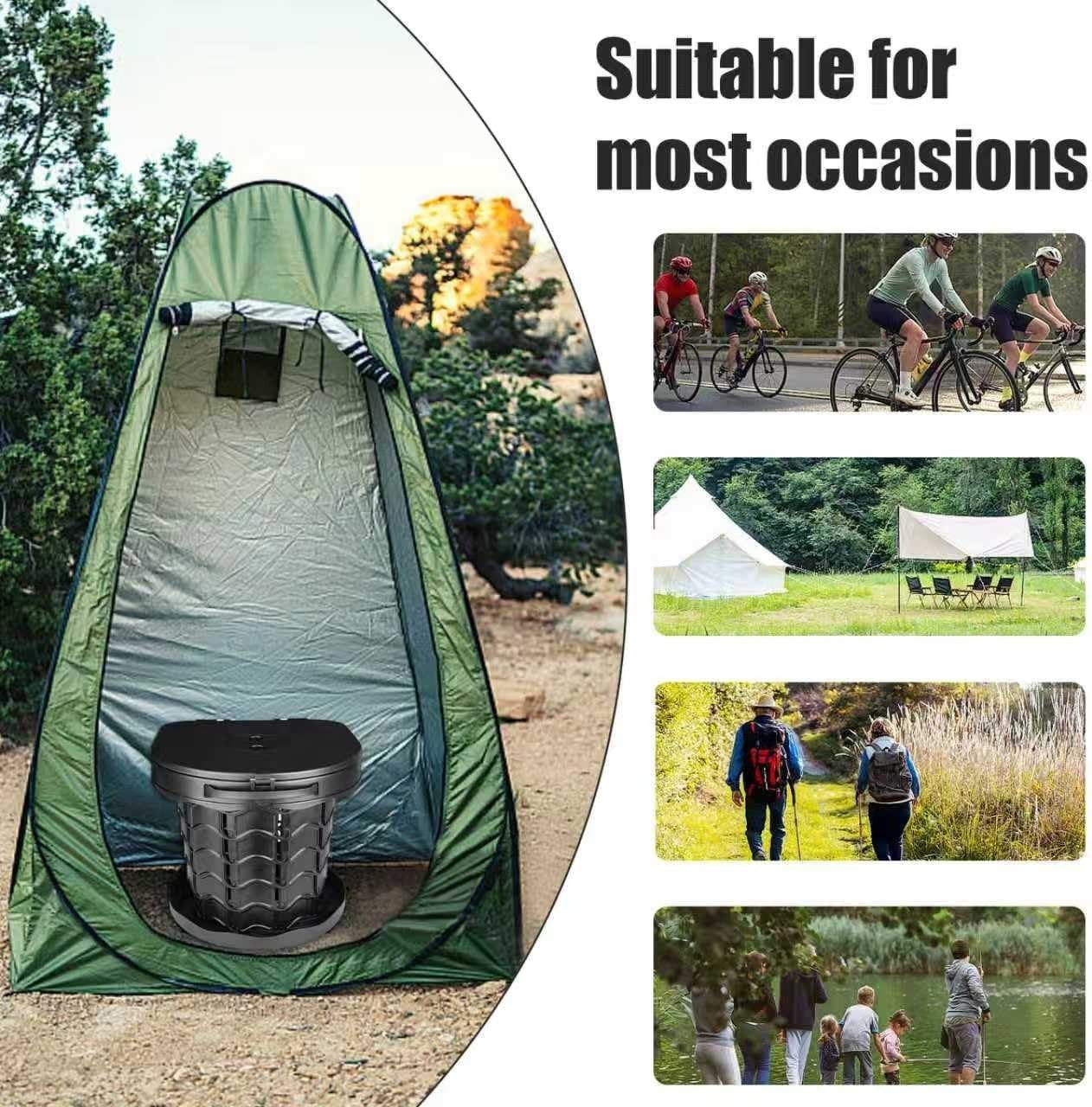 Durable XXL Folding Toilet with Non-Slip Feet – Perfect for Camping Adventures