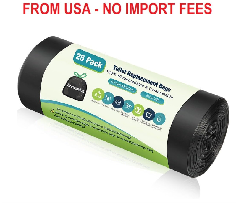 Portable Toilet Bags, Camping Toilet Bags, Biodegradable Toilet Bags with Drawst