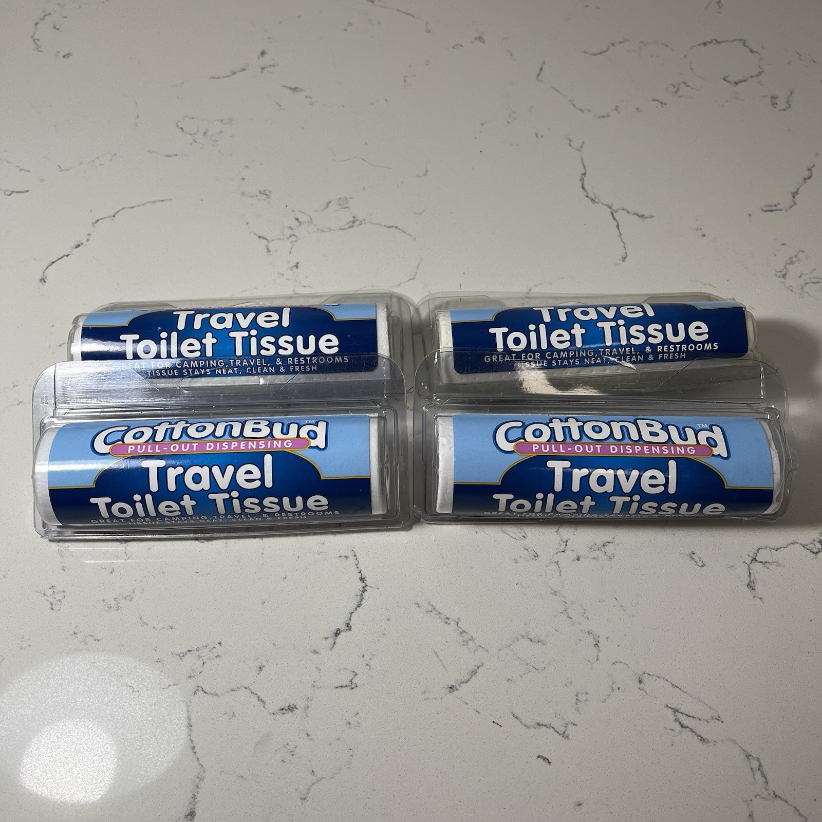 CottonBud Travel Toilet Paper Tissue for Camping, Travel & Restrooms NOS Sealed