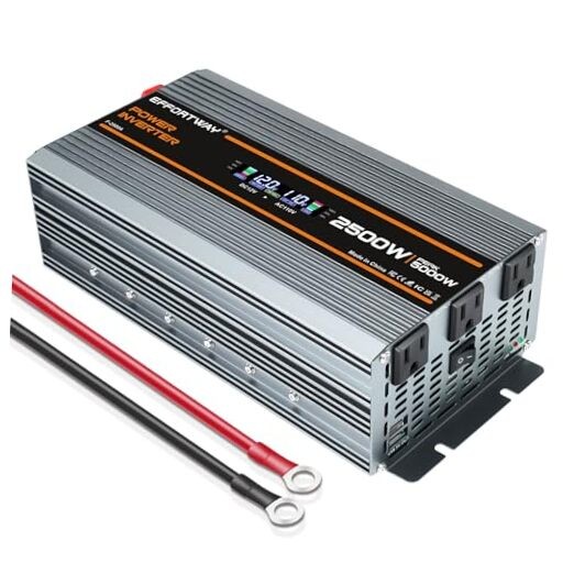 2500W Power Inverter. 12V DC to 110V/120V AC Converter 5000W (Peak) 2500w-12v